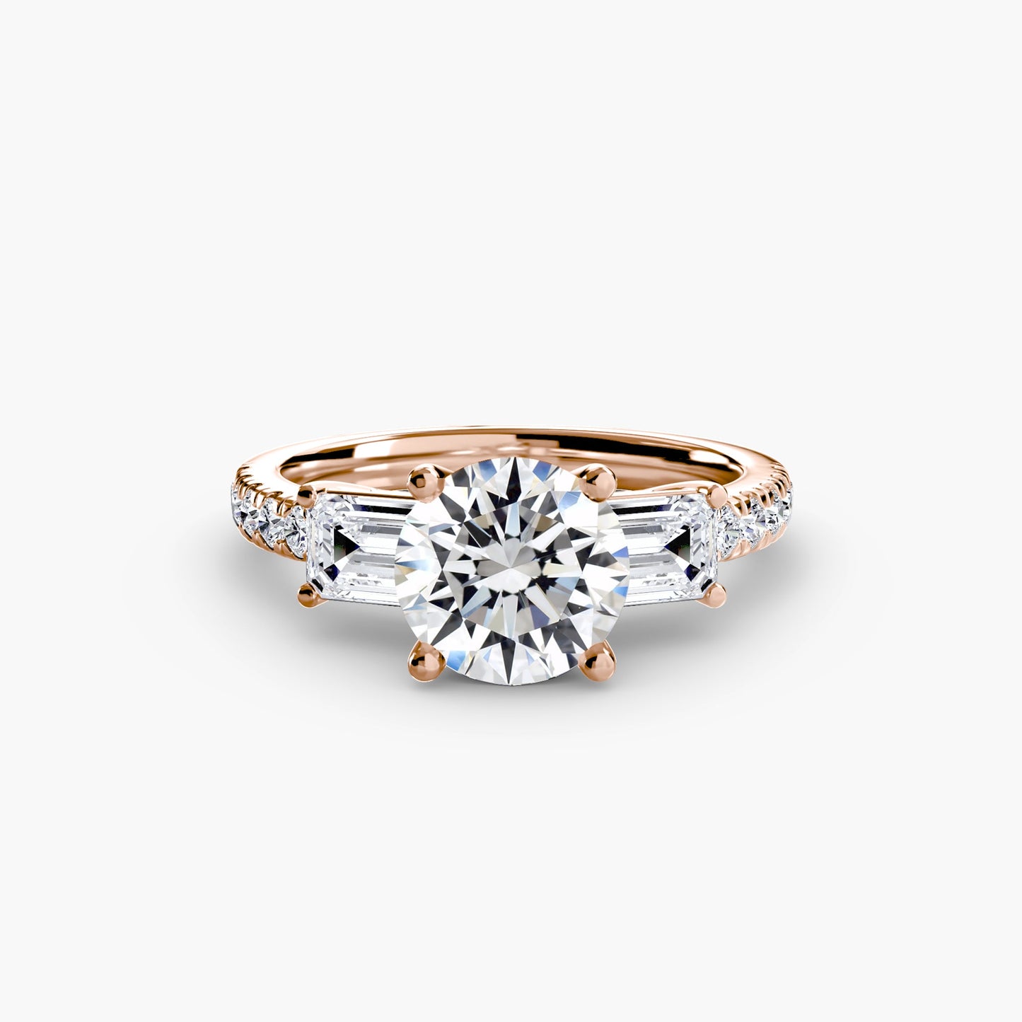 three-stone ring with pavé band 4 ag & co jewellery