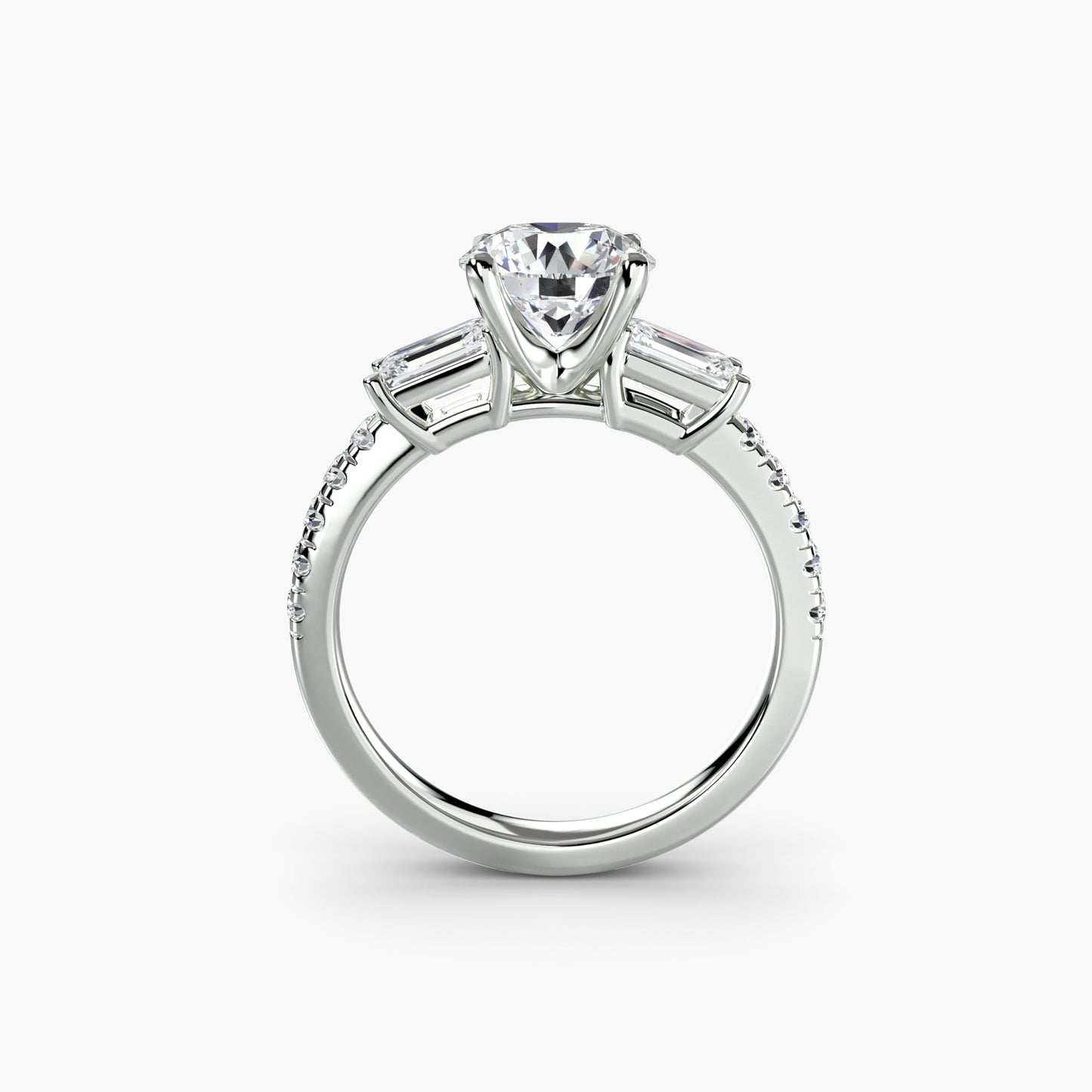 three-stone ring with pavé band 4 ag & co jewellery