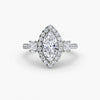 9K White Gold / Marquise
