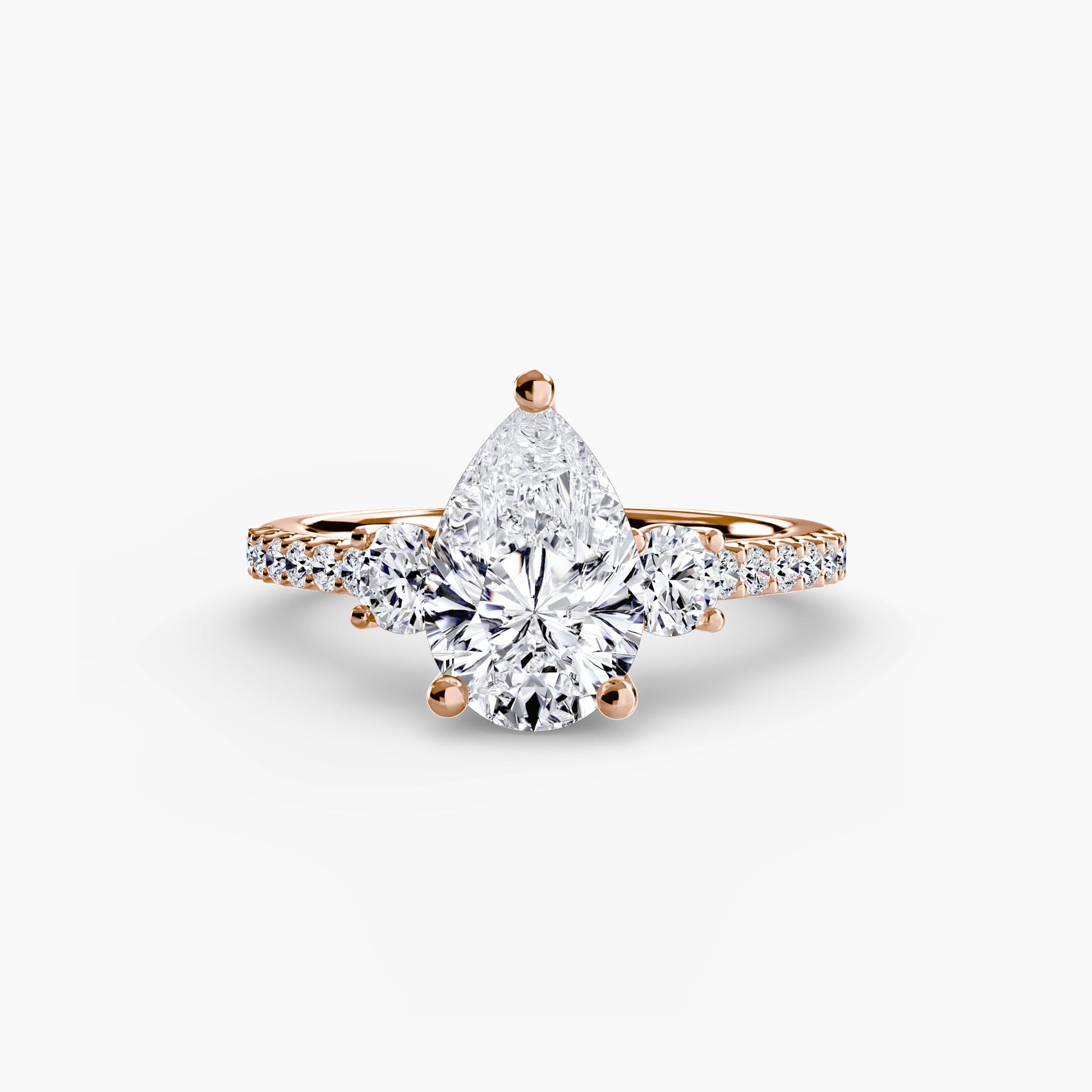 Three-Stone Ring with Pavé Band 5 AG & CO Jewellery