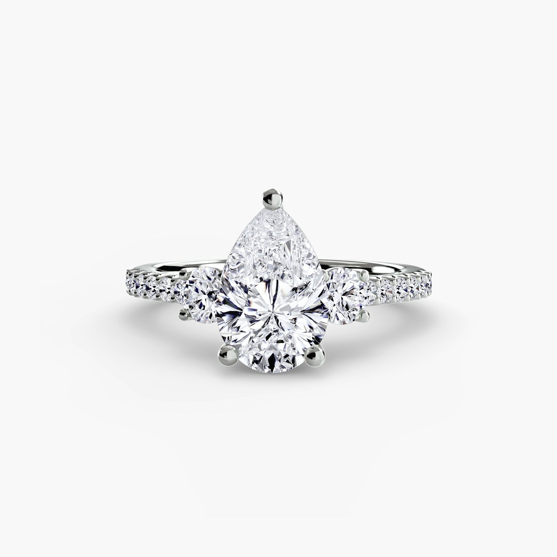 Three-Stone Ring with Pavé Band 5 AG & CO Jewellery