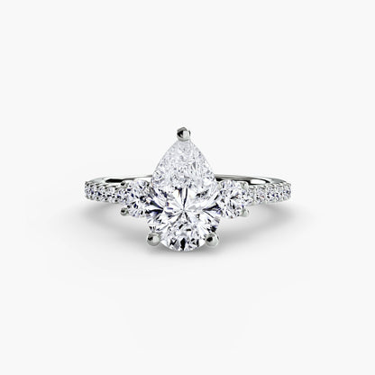 Three-Stone Ring with Pavé Band 5 AG & CO Jewellery