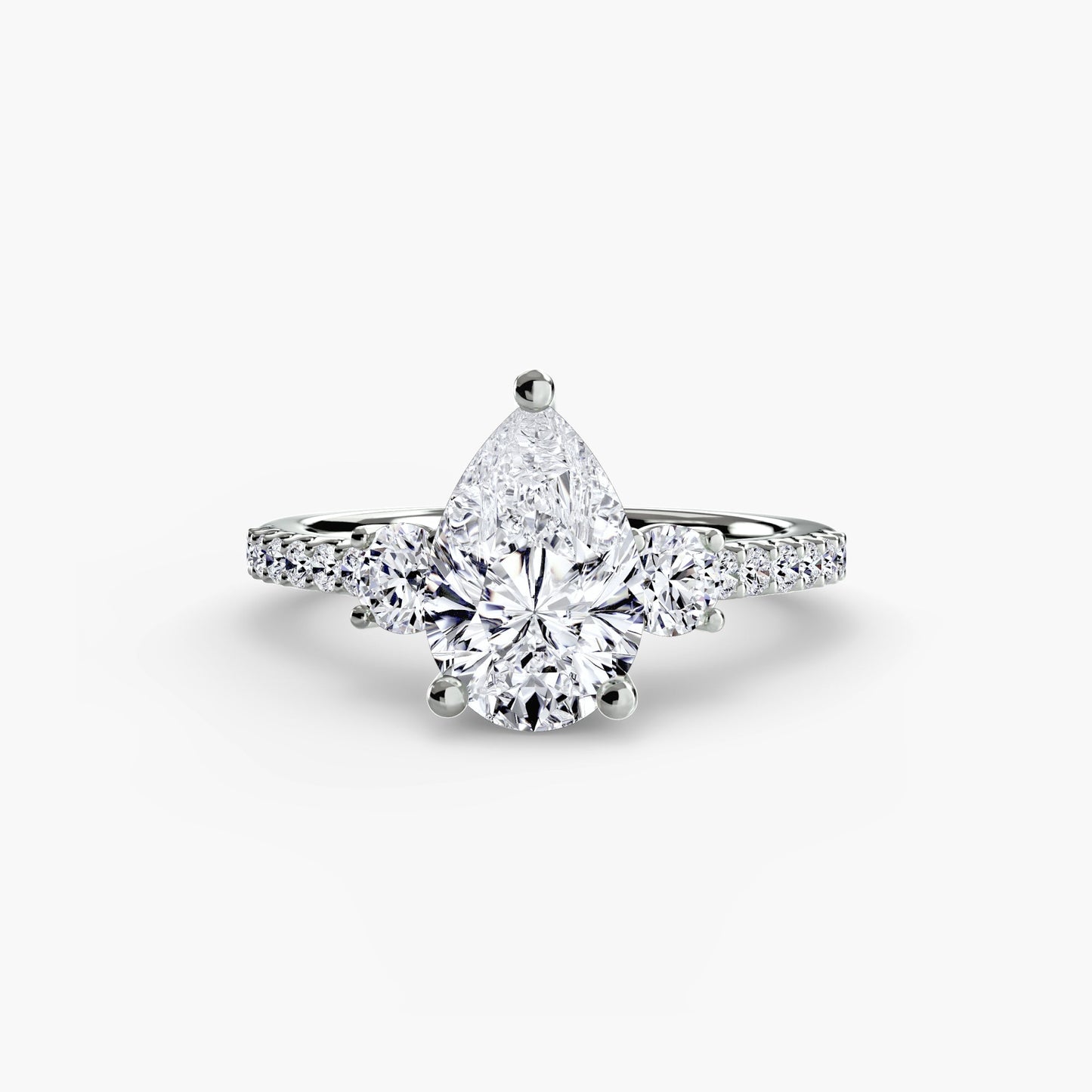 three-stone ring with pavé band 5 ag & co jewellery