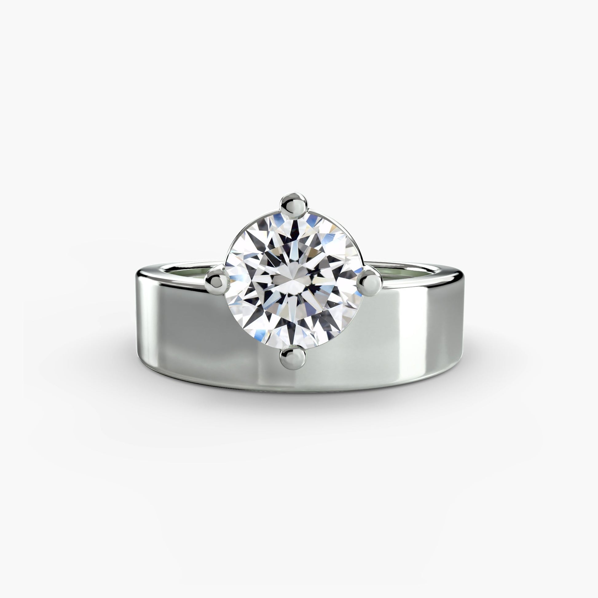 Wide Band Solitaire AG & CO Jewellery