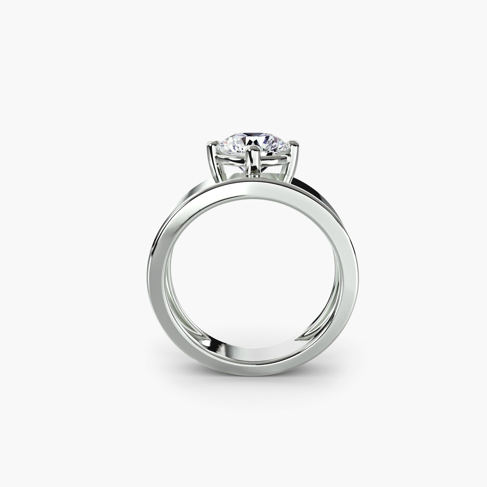Wide Band Solitaire AG & CO Jewellery