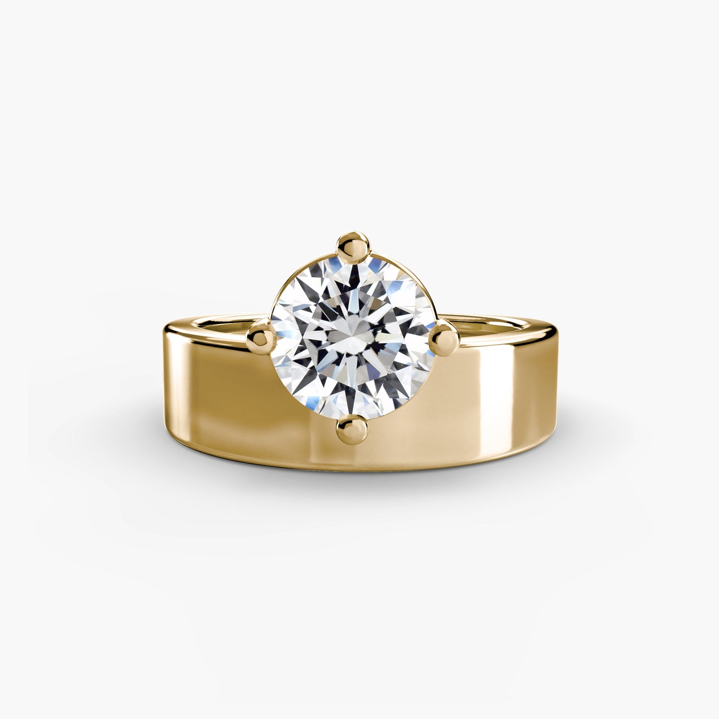 wide band solitaire ag & co jewellery