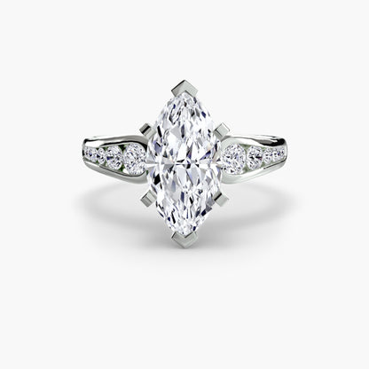 Solitaire with Pavé 2 AG & CO Jewellery