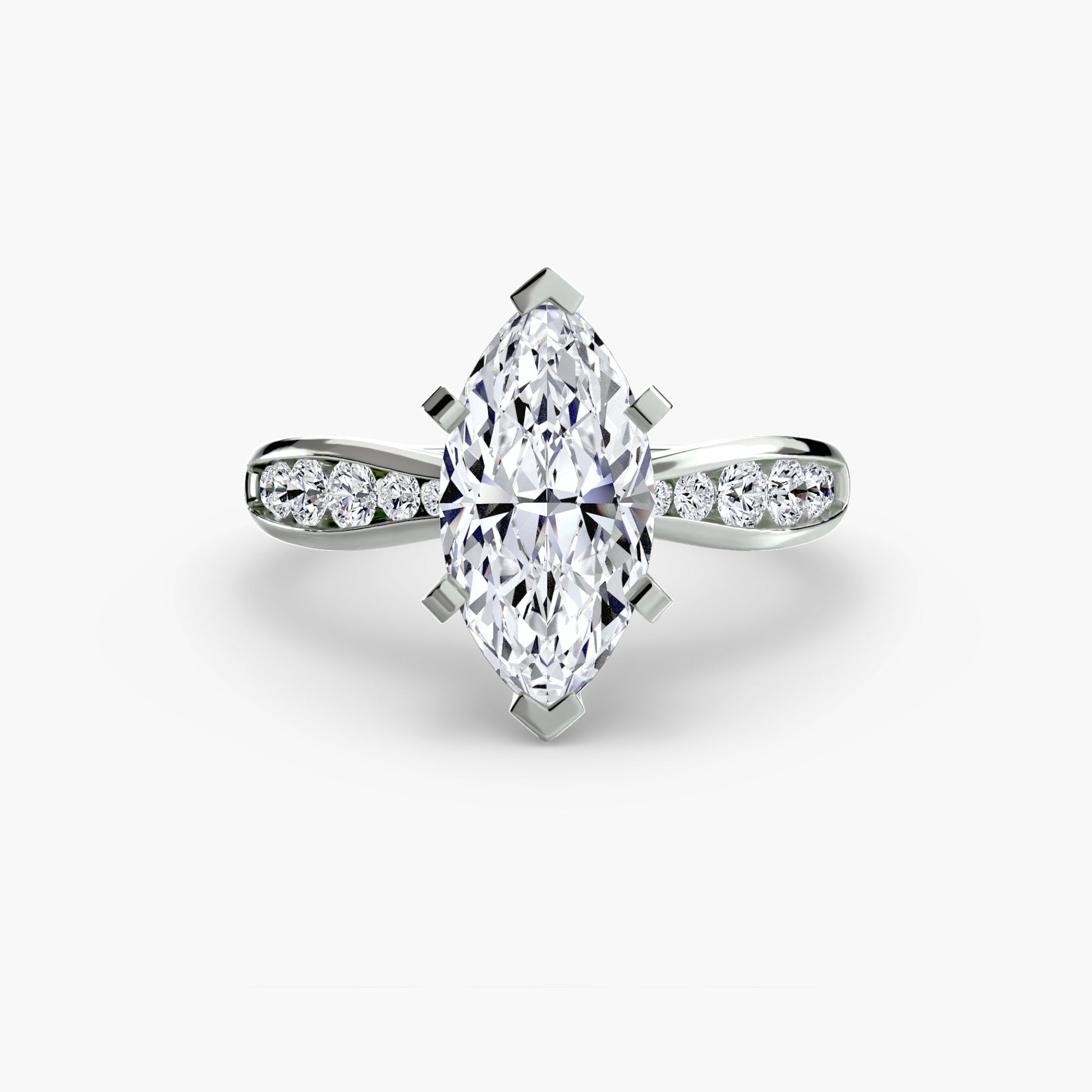 Solitaire with Pavé 3 AG & CO Jewellery