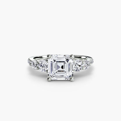 Five Stone Ring with Pavé Band AG & CO Jewellery