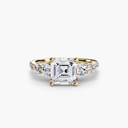 Five Stone Ring with Pavé Band AG & CO Jewellery