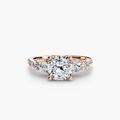 Five Stone Ring with Pavé Band AG & CO Jewellery