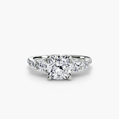 Five Stone Ring with Pavé Band AG & CO Jewellery