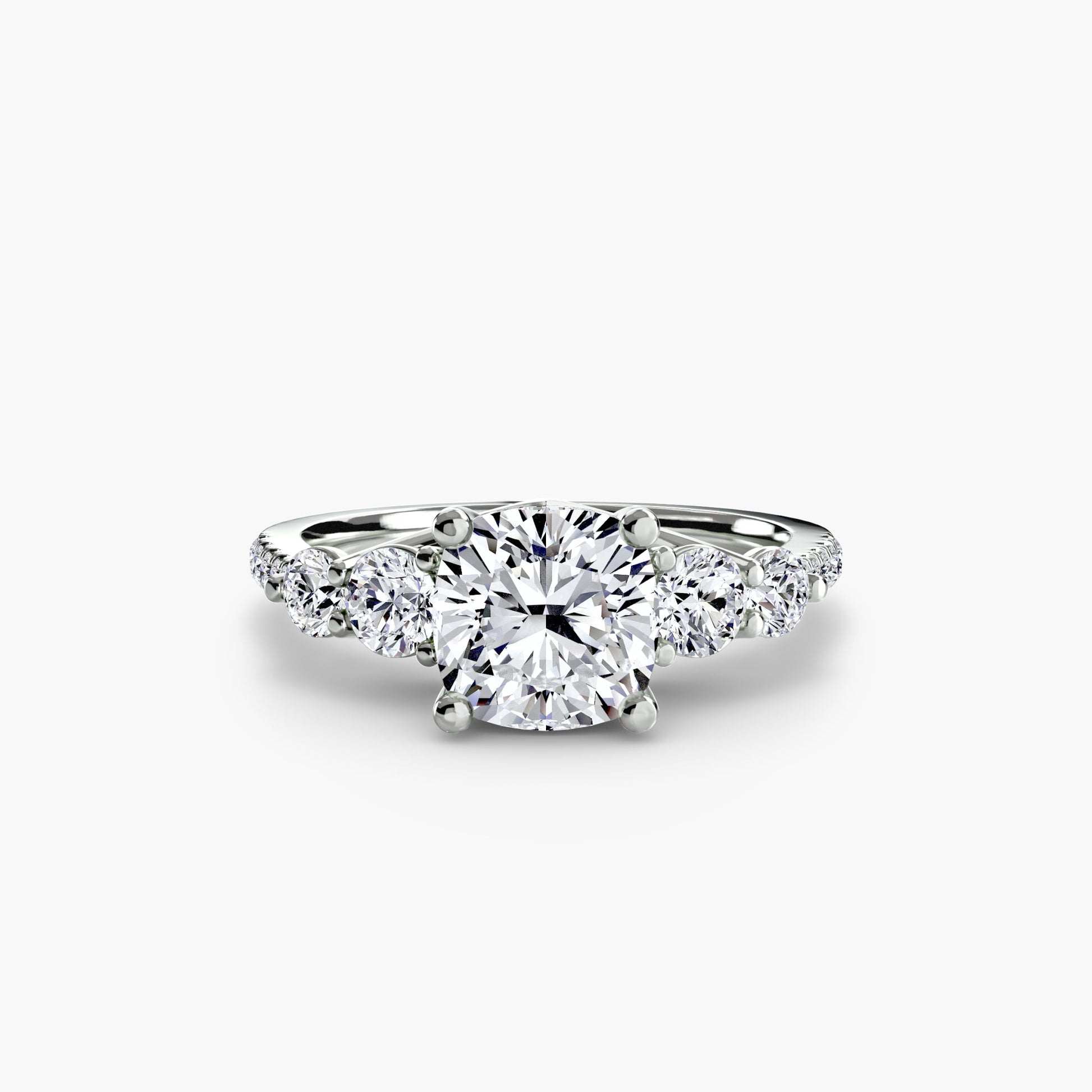 Five Stone Ring with Pavé Band AG & CO Jewellery