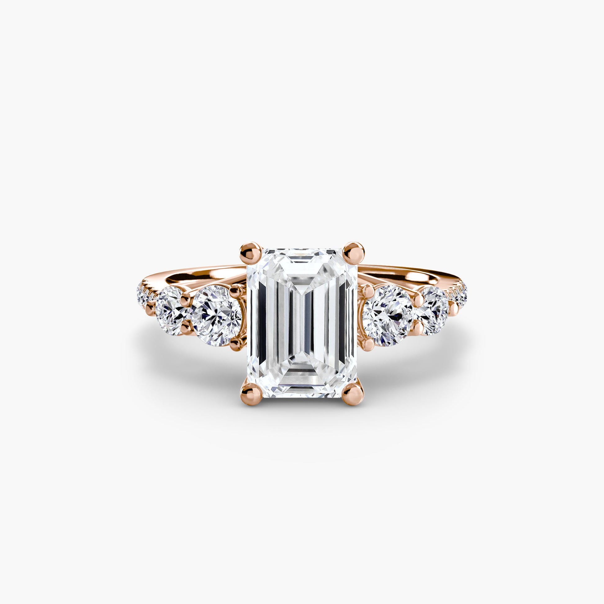 Five Stone Ring with Pavé Band AG & CO Jewellery