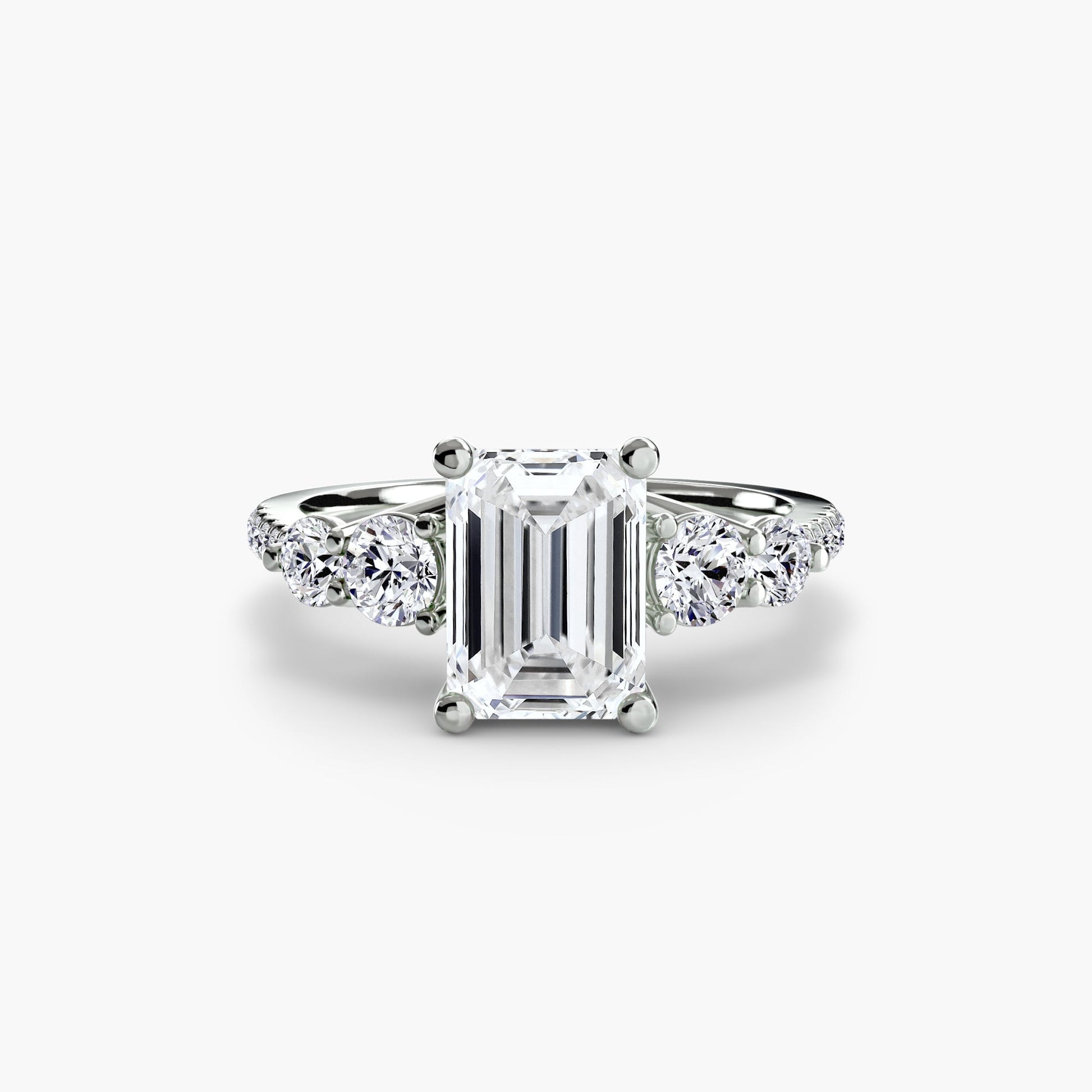 Five Stone Ring with Pavé Band AG & CO Jewellery