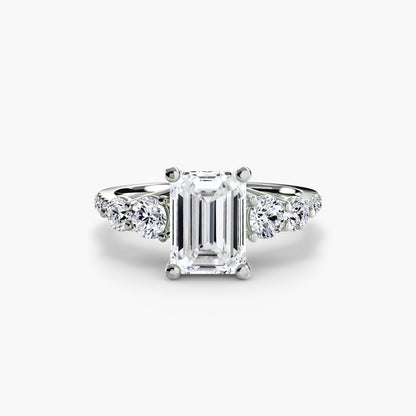 Five Stone Ring with Pavé Band AG & CO Jewellery