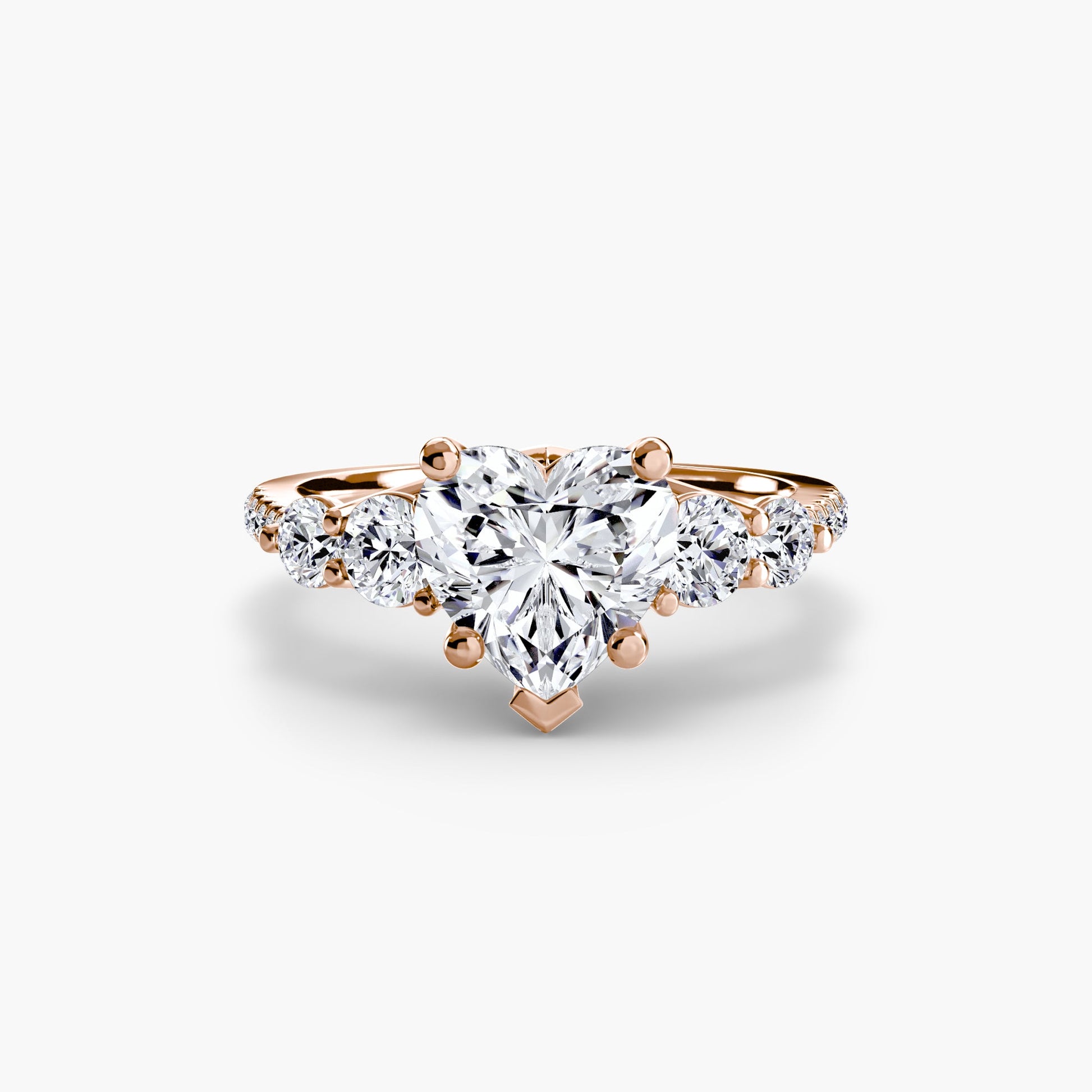 Five Stone Ring with Pavé Band AG & CO Jewellery