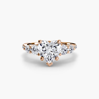 Five Stone Ring with Pavé Band AG & CO Jewellery
