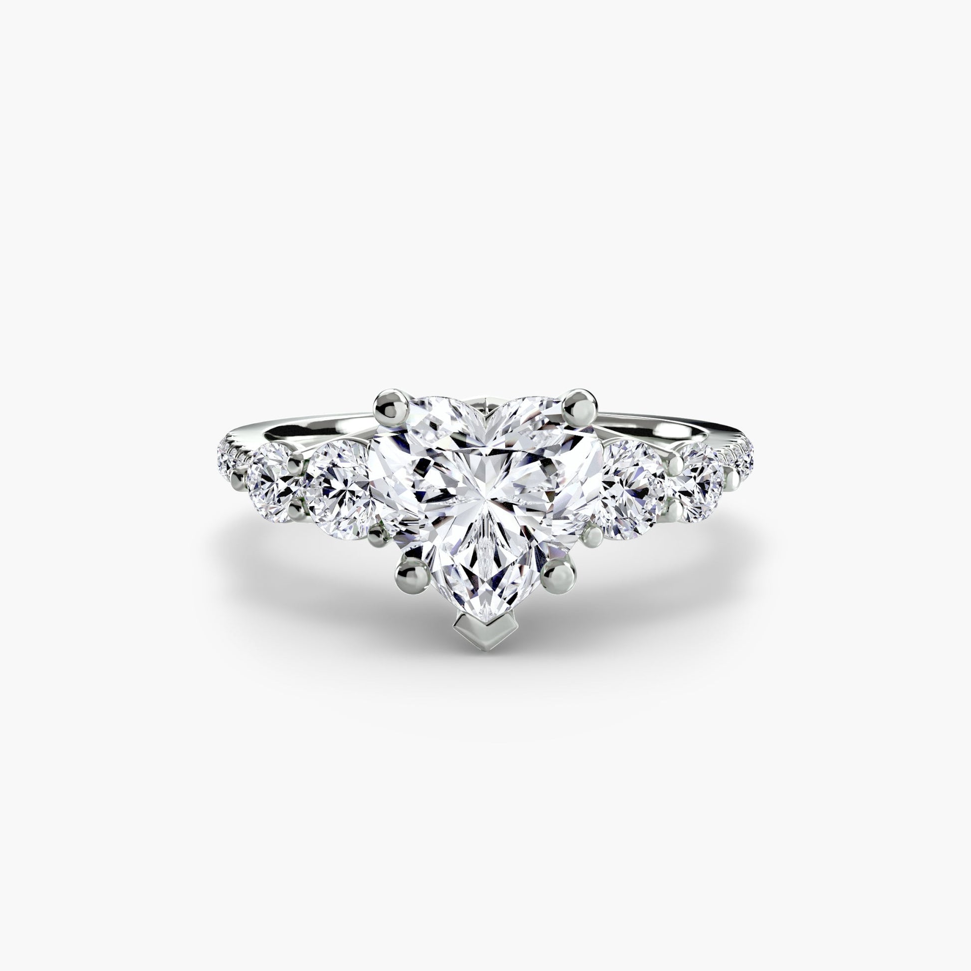 Five Stone Ring with Pavé Band AG & CO Jewellery