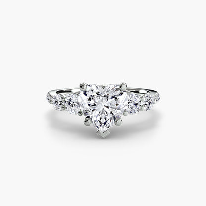 Five Stone Ring with Pavé Band AG & CO Jewellery