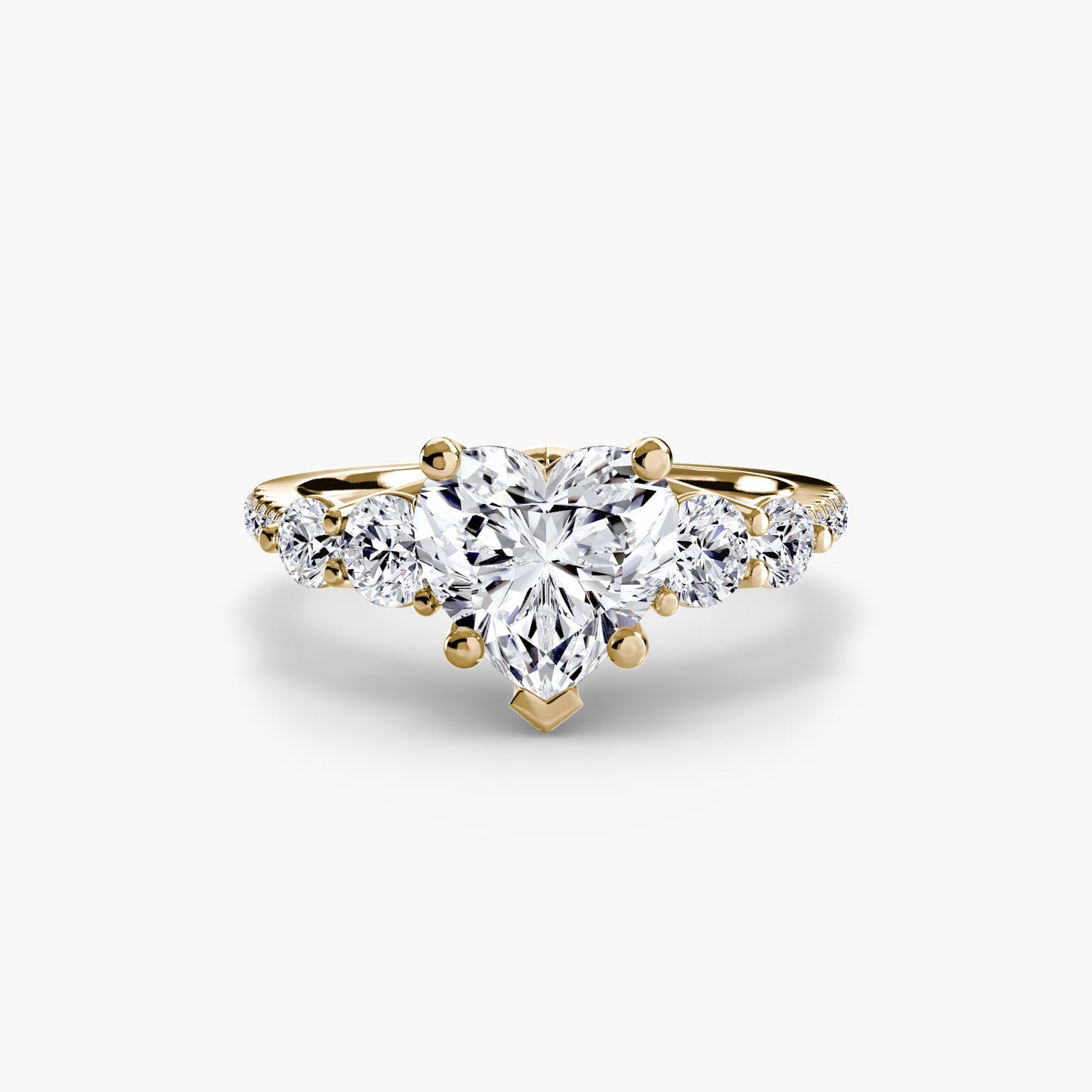five stone ring with pavé band ag & co jewellery