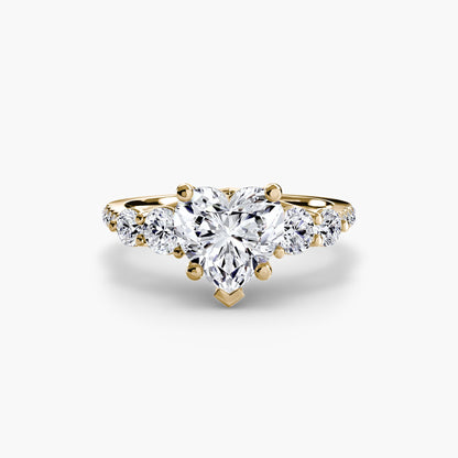 Five Stone Ring with Pavé Band AG & CO Jewellery