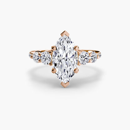 Five Stone Ring with Pavé Band AG & CO Jewellery