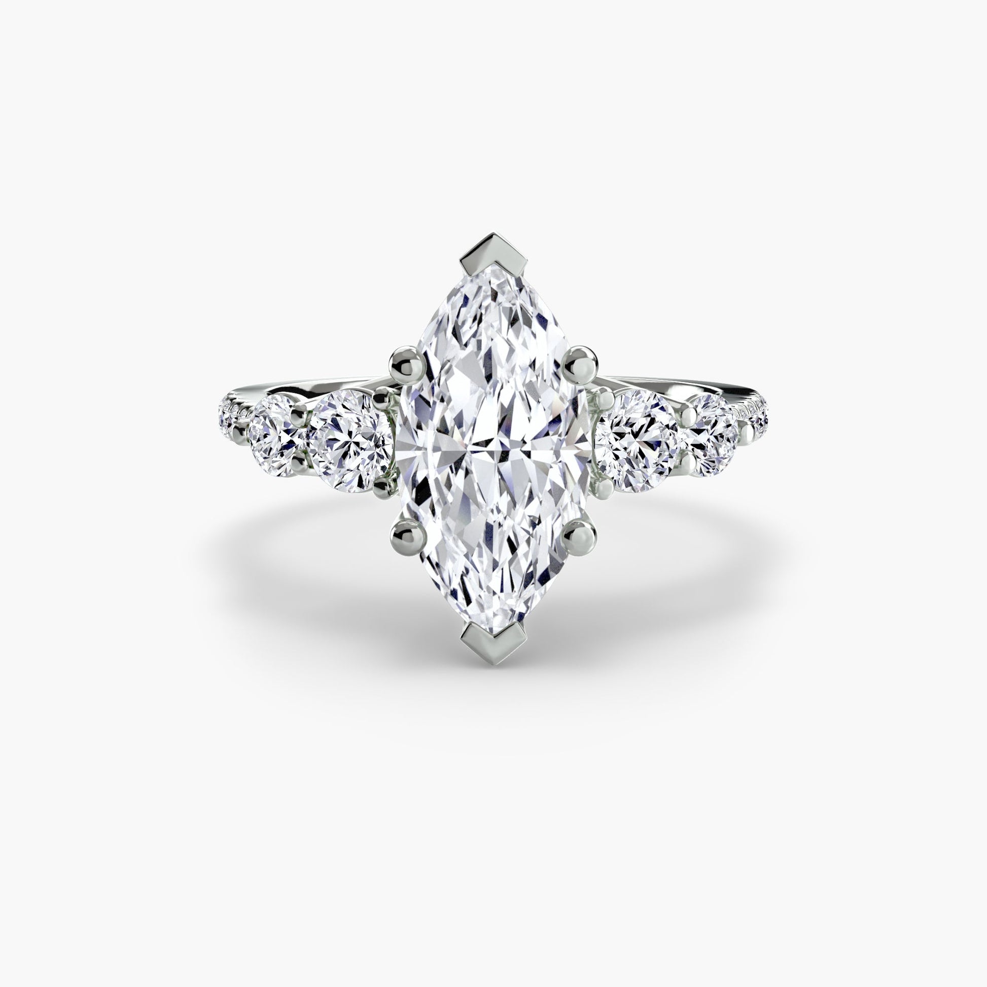 Five Stone Ring with Pavé Band AG & CO Jewellery