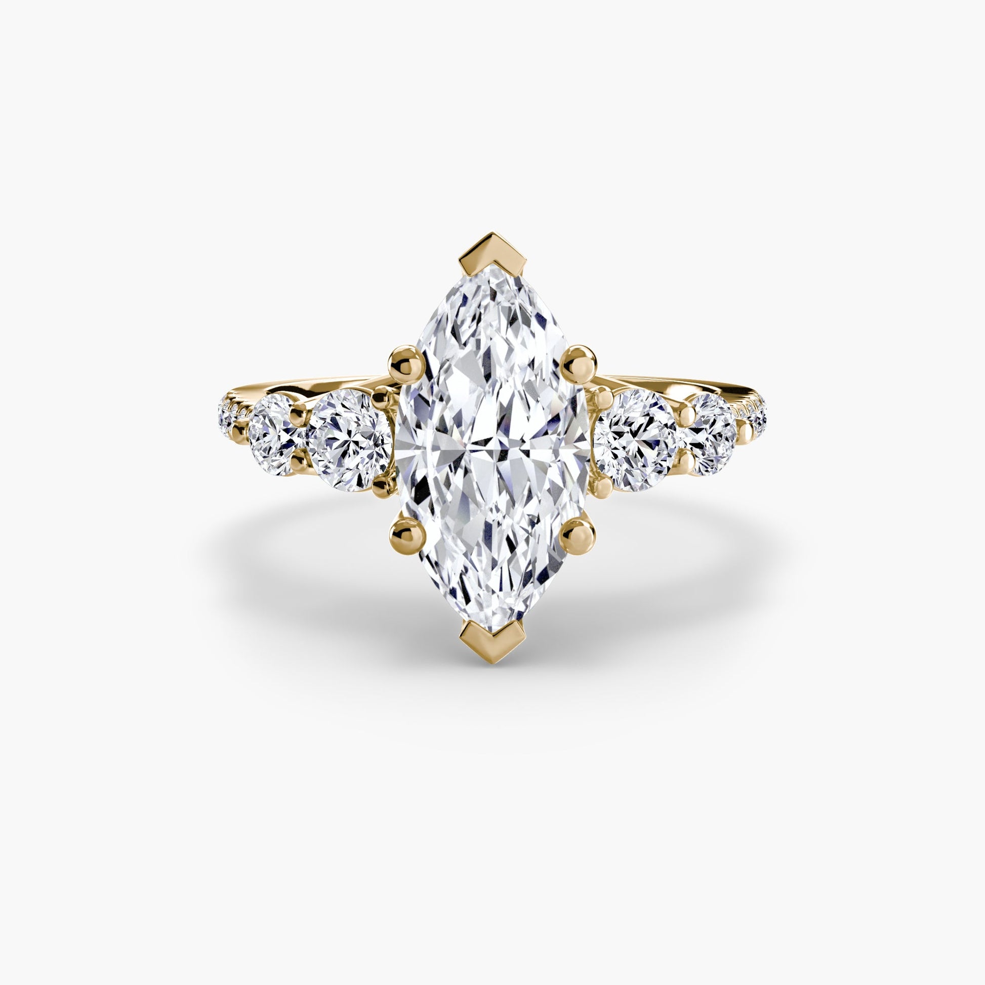 Five Stone Ring with Pavé Band AG & CO Jewellery