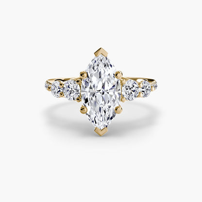 Five Stone Ring with Pavé Band AG & CO Jewellery