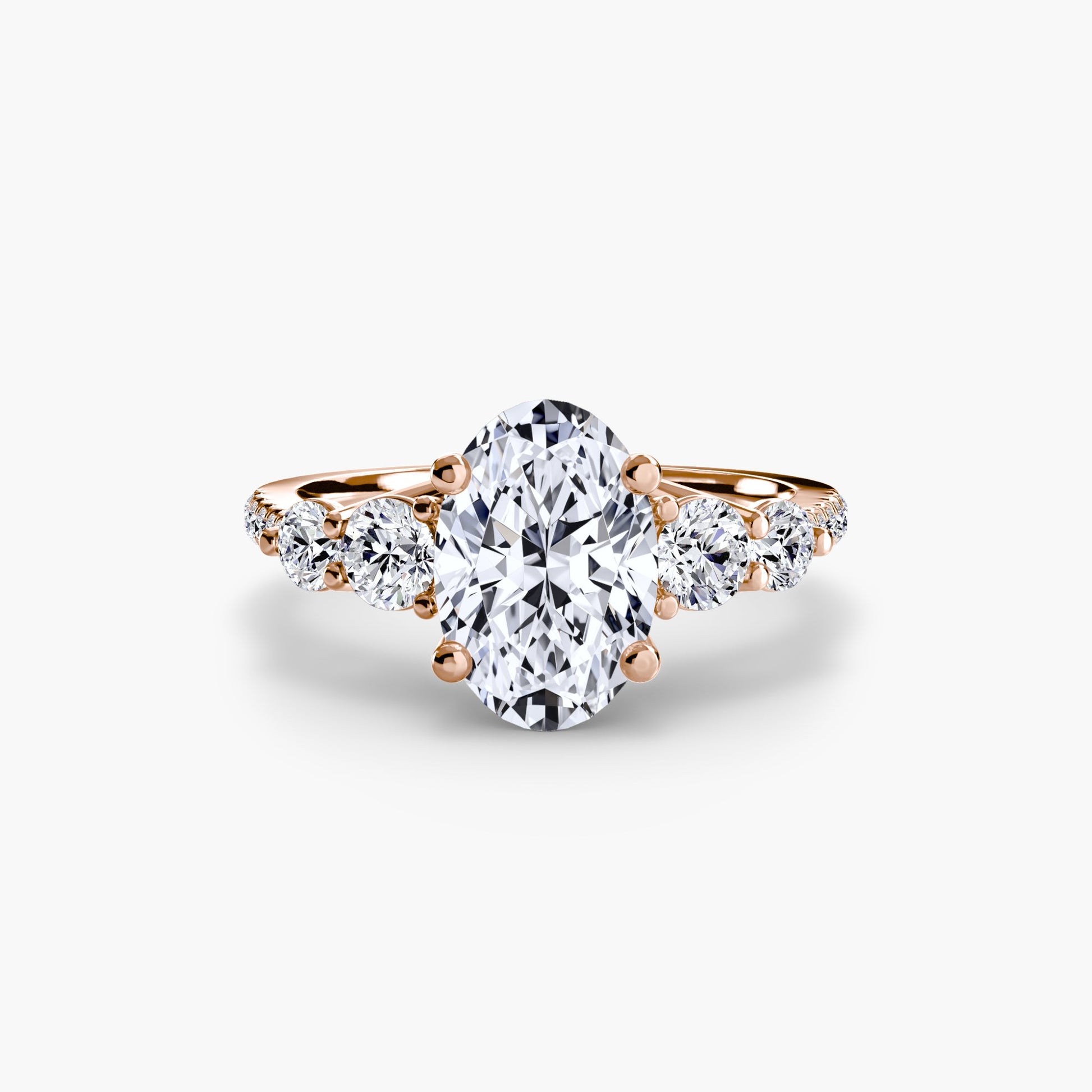 Five Stone Ring with Pavé Band AG & CO Jewellery