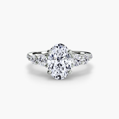 Five Stone Ring with Pavé Band AG & CO Jewellery