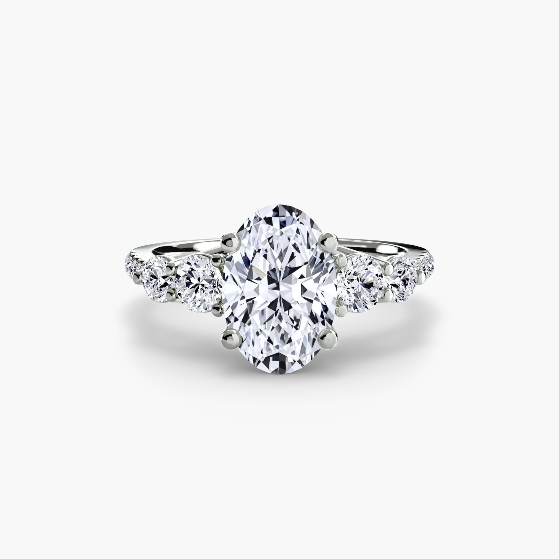 Five Stone Ring with Pavé Band AG & CO Jewellery