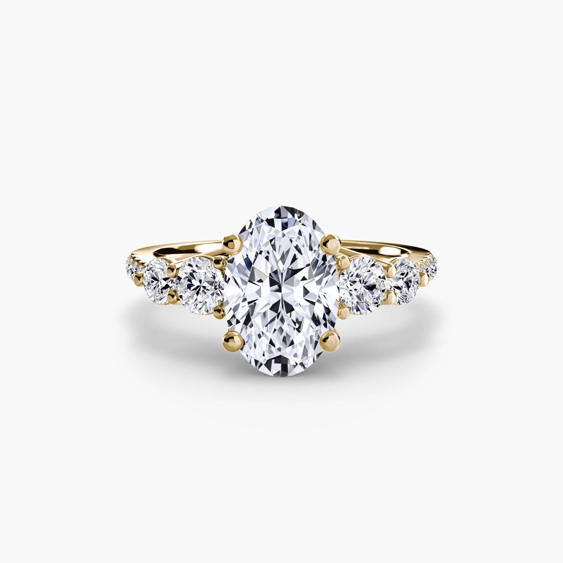 Five Stone Ring with Pavé Band AG & CO Jewellery