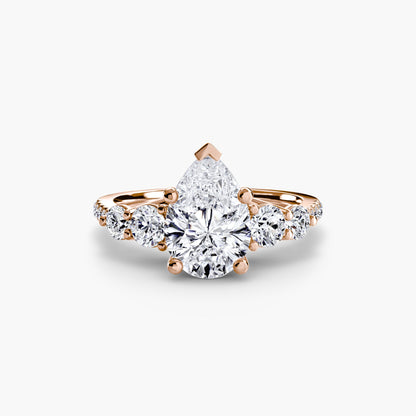 Five Stone Ring with Pavé Band AG & CO Jewellery