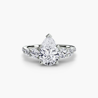 Five Stone Ring with Pavé Band AG & CO Jewellery