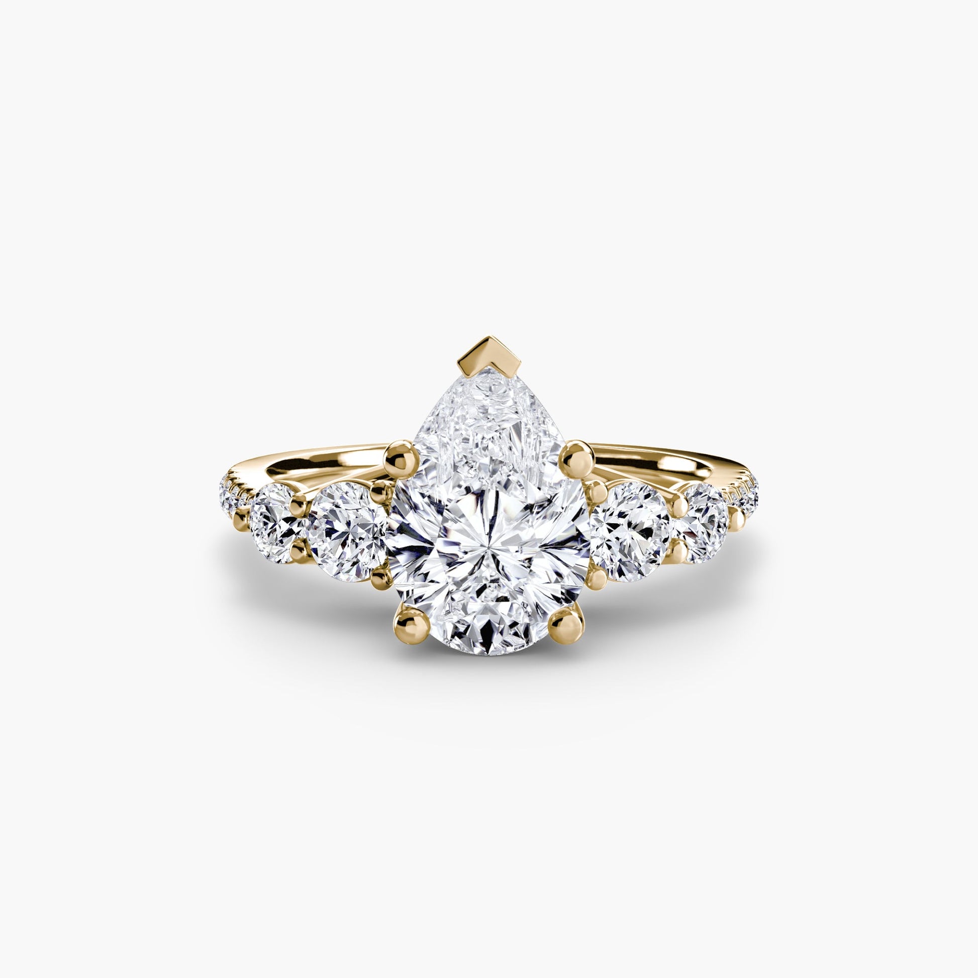 Five Stone Ring with Pavé Band AG & CO Jewellery