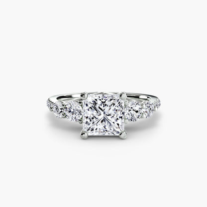 Five Stone Ring with Pavé Band AG & CO Jewellery
