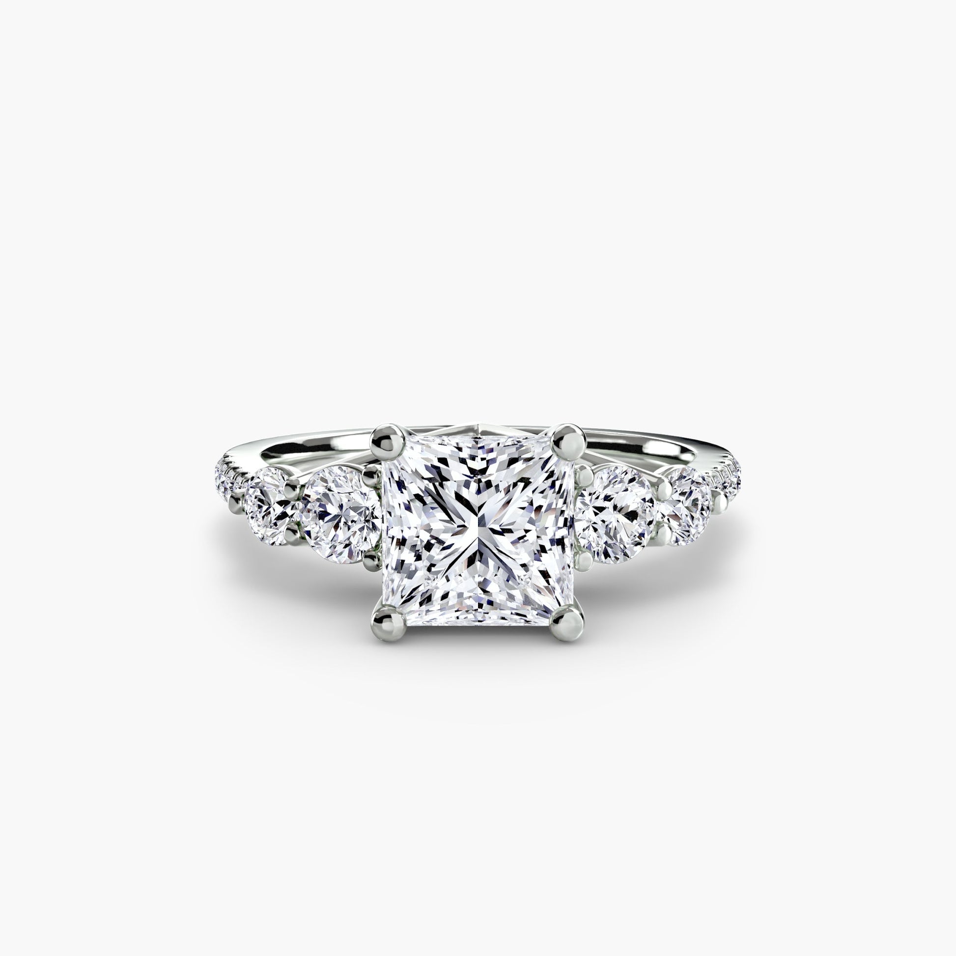 Five Stone Ring with Pavé Band AG & CO Jewellery