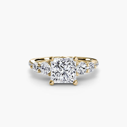 Five Stone Ring with Pavé Band AG & CO Jewellery