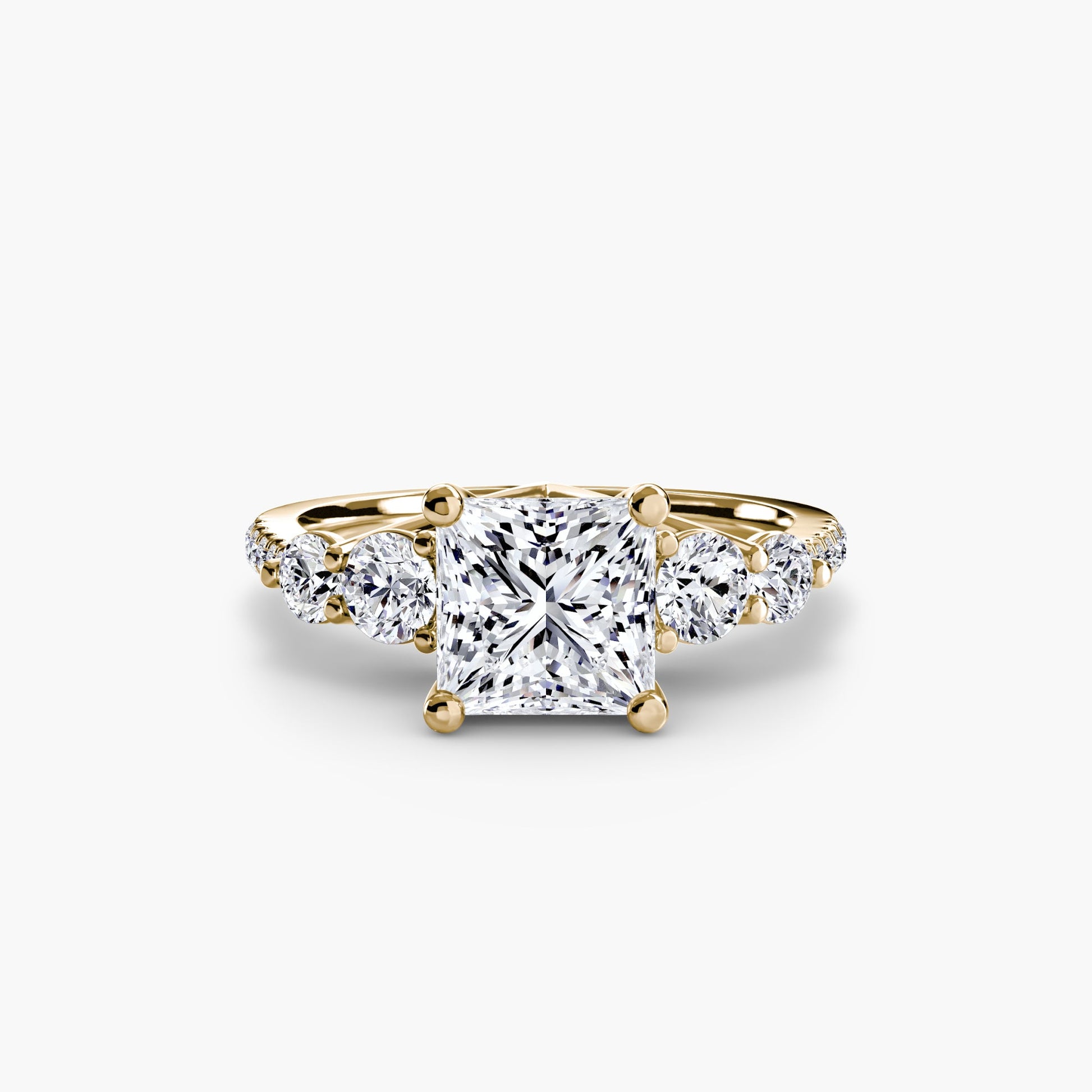 Five Stone Ring with Pavé Band AG & CO Jewellery