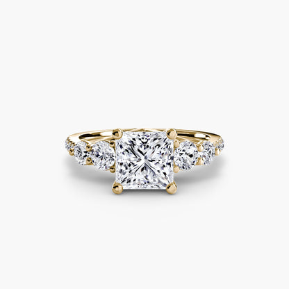 Five Stone Ring with Pavé Band AG & CO Jewellery