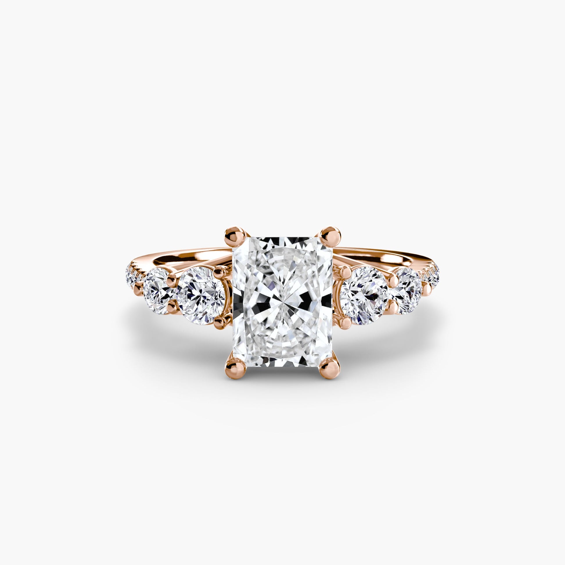 Five Stone Ring with Pavé Band AG & CO Jewellery
