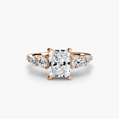 Five Stone Ring with Pavé Band AG & CO Jewellery