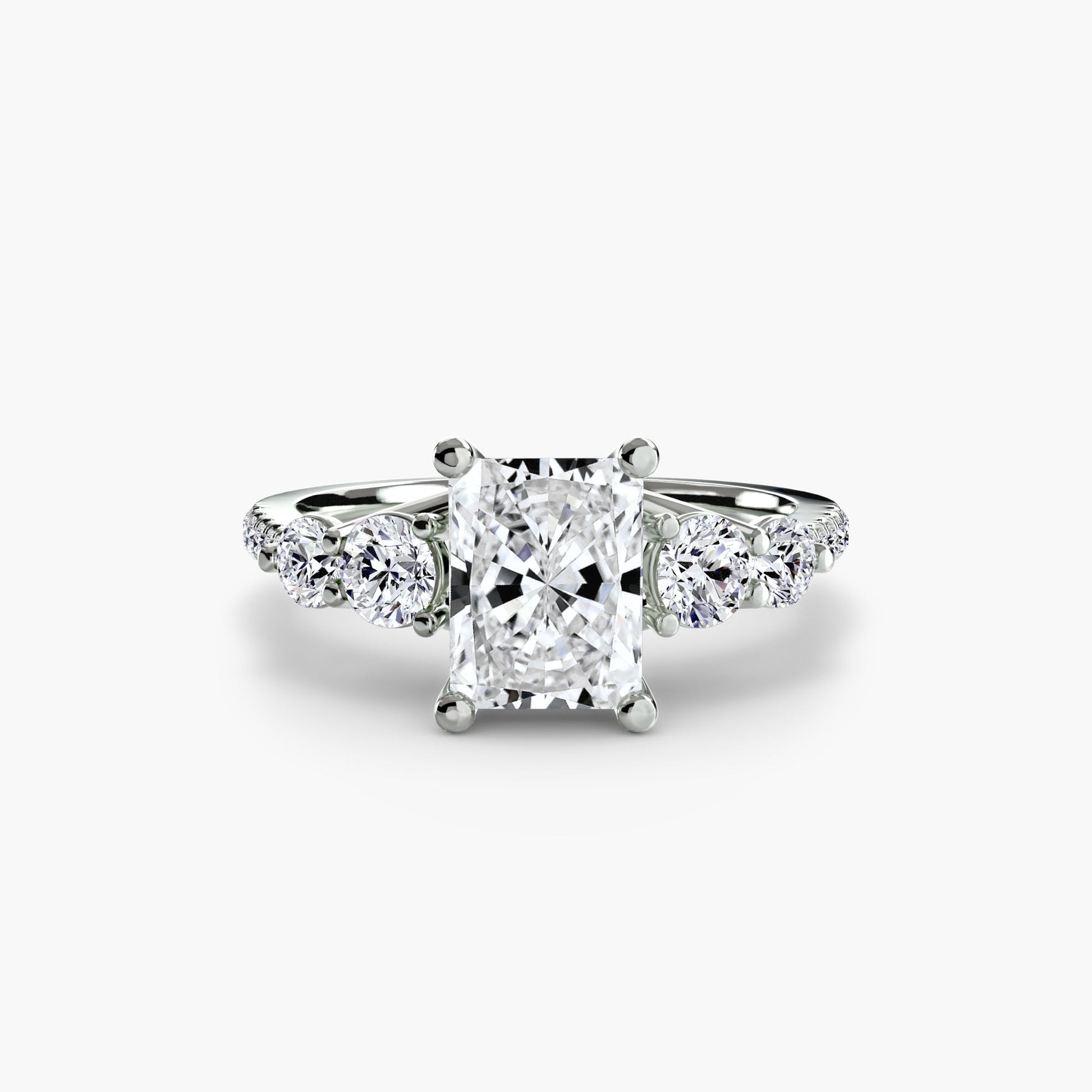 Five Stone Ring with Pavé Band AG & CO Jewellery