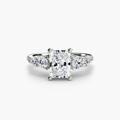 Five Stone Ring with Pavé Band AG & CO Jewellery