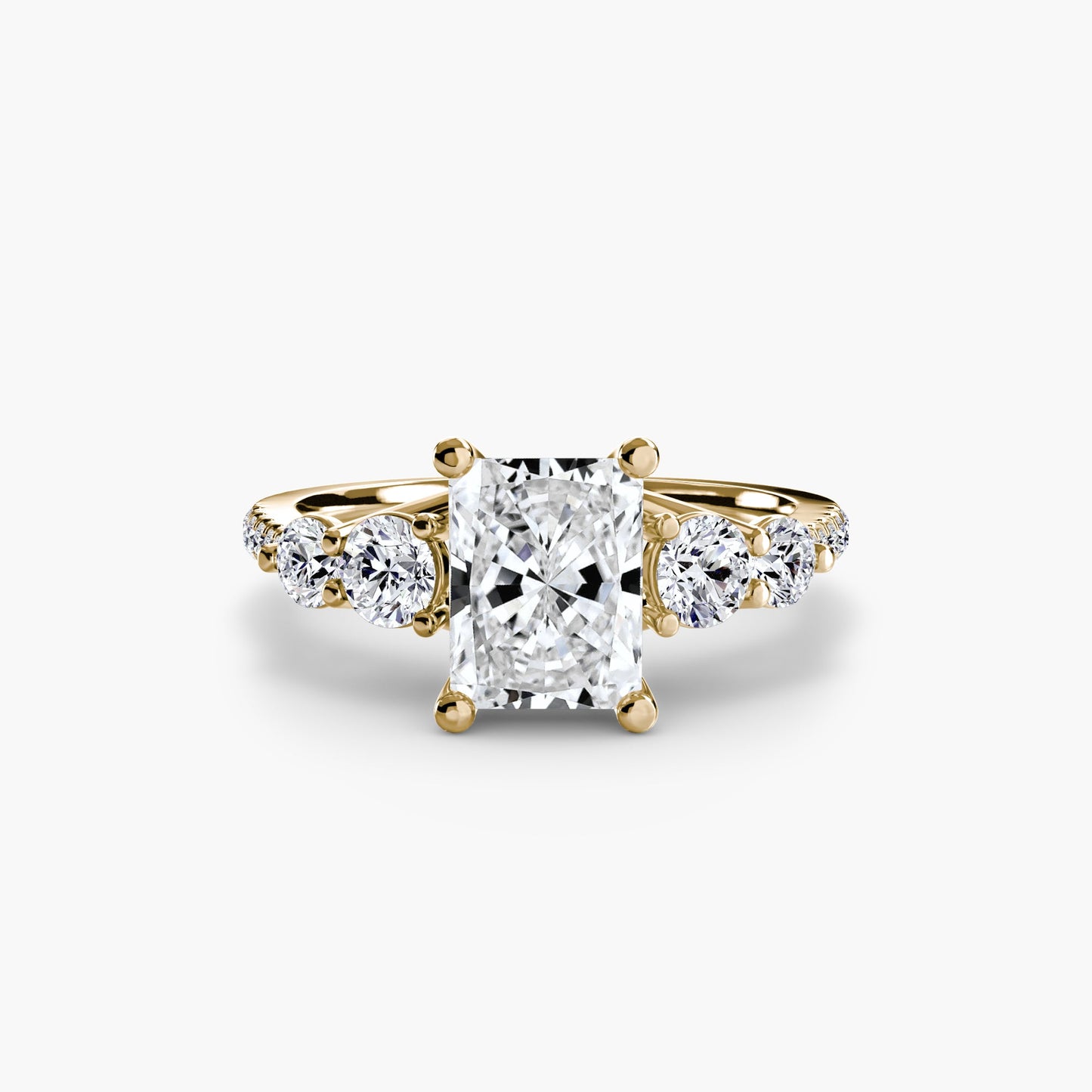 five stone ring with pavé band ag & co jewellery