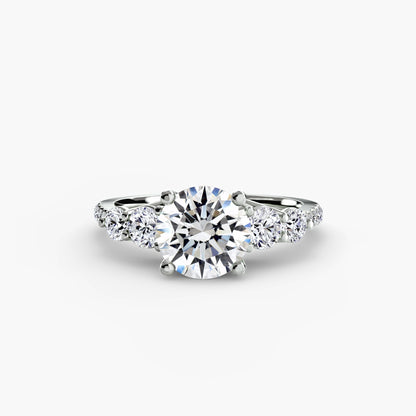 Five Stone Ring with Pavé Band AG & CO Jewellery