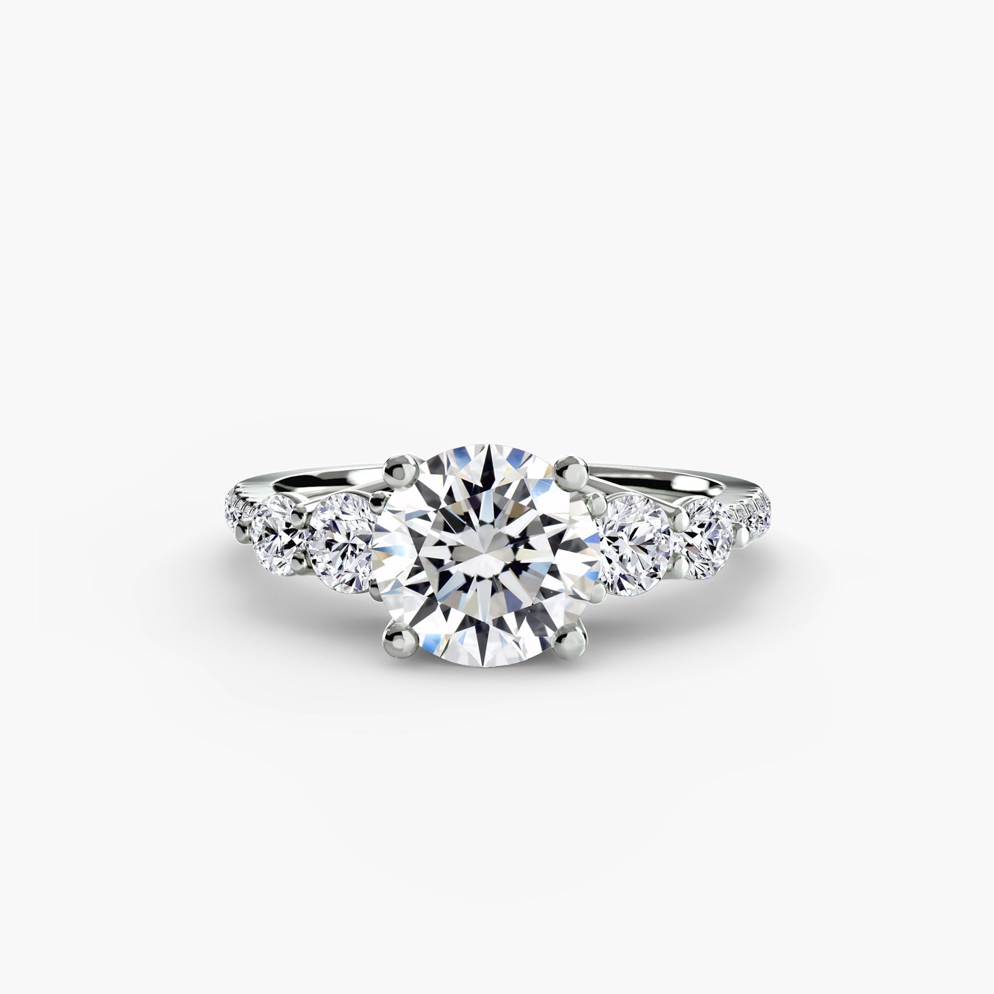 Five Stone Ring with Pavé Band AG & CO Jewellery
