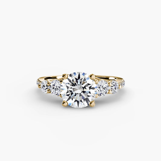 Five Stone Ring with Pavé Band AG & CO Jewellery